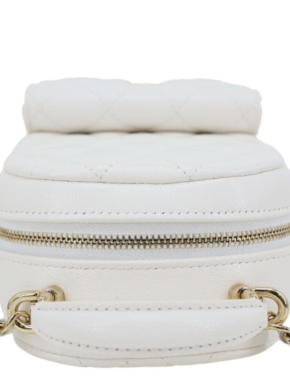 Chanel  Classic CC Mini Quilted Caviar Leather Backpack White - Picture 5 of 14